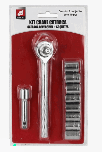 BAR-13987-4 CONJUNTO CATRACA C/10 PECAS