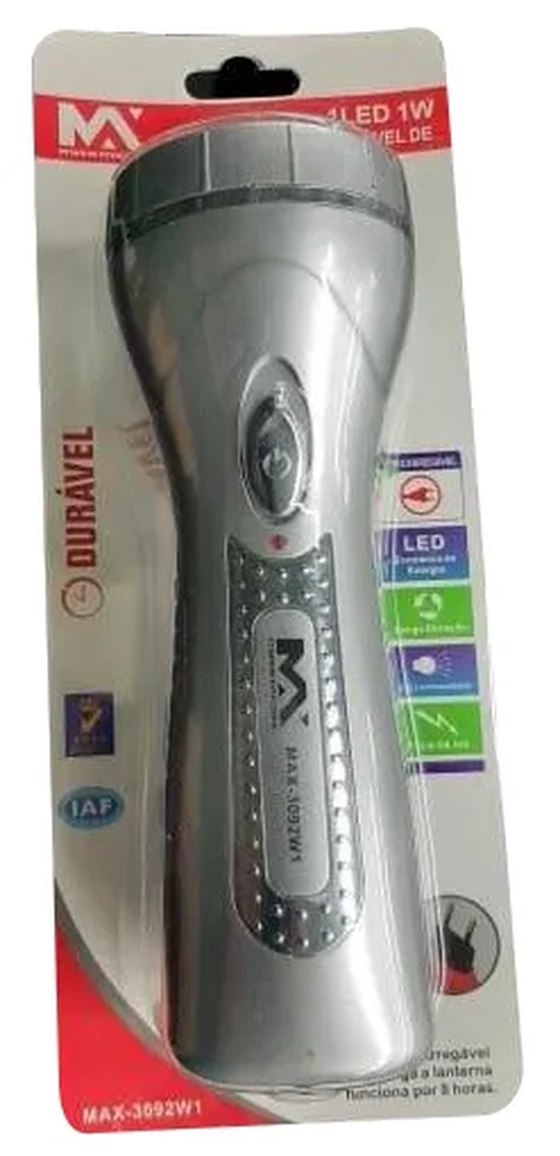 MAX-3092W1 LANTERNA MANUAL RECARREGAVEL