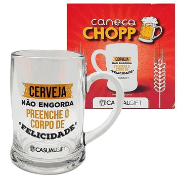 CSC002 CANECA 400ML CERVEJA NAO ENGORDA