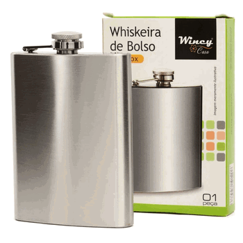 IXB04007 WHISKEIRA DE BOLSO EM INOX