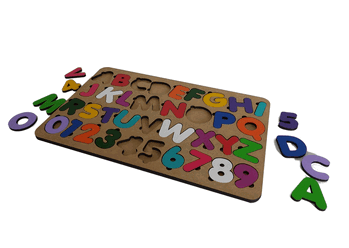 TOYS-191227 EDUCATIVO LETRAS E NUMEROS 43PCS - TAM: 25,5