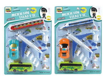 TK-2408 CONJUNTO AVIAO/CARRINHO/ONIBUS/TREM