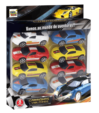 TK-1711 CONJUNTO C/8 CARRINHOS A FRICCAO