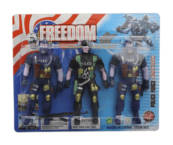 TK-1178 BONECO DE PLASTICO C/3PCS