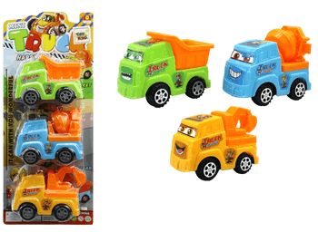 TK-2040 CONJUNTO C/3 CAMINHOES DE PLASTICO A FRICCAO