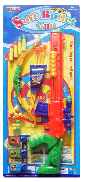 TK-1010 PISTOLA LANCA PROJETEIS DE PLASTICO C/ACESSORIOS