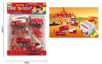 TK-2081 CONJUNTO C/4 CARRINHOS  DE PLASTICO A FRICCAO