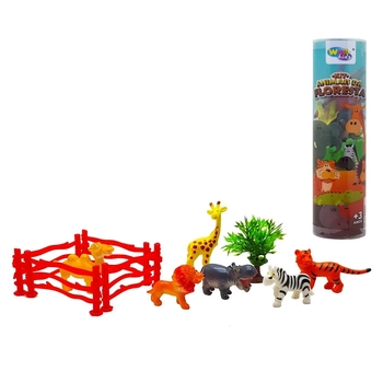 7607 KIT ANIMAIS DA FLORESTA 11PCS
