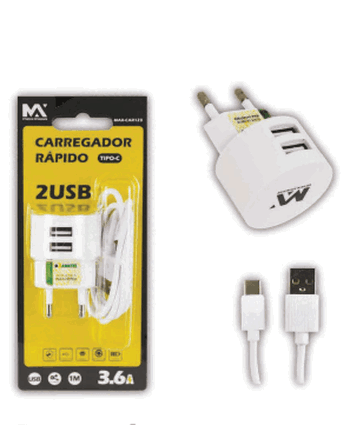 MAX-CAR123 CARREGADOR SAIDA USB