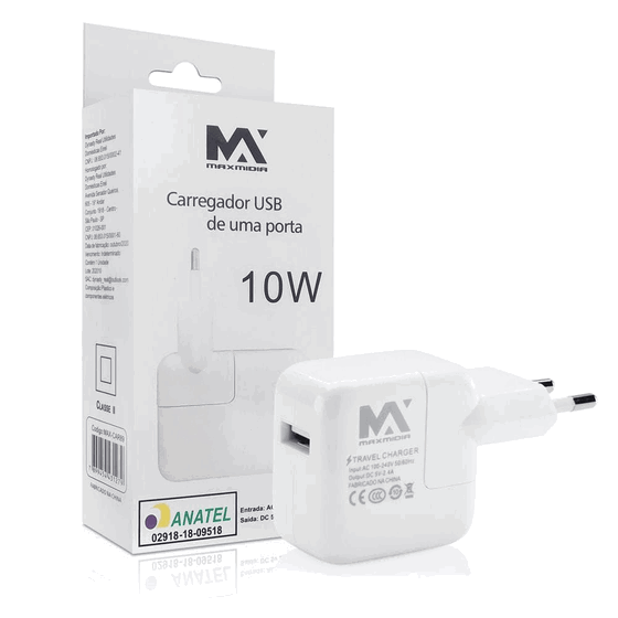 MAX-CAR89 CARREGADOR DE BATERIA P/TELEFONE