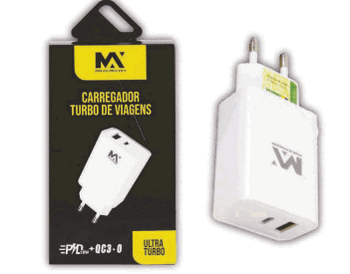 MAX-CAR128 CARREGADOR DE BATERIA P/TELEFONE