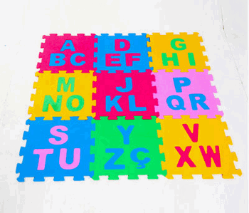 JD44 TATAMES EVA NUMERAIS TRI 28X28CM 5MM C/9PCS