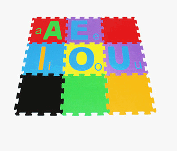 JD36B TAPETE TATAME VOGAIS C/09PCS 33X33CM 5MM