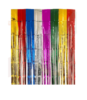 MOD-599 CORTINA METALIZADA MULTICOLORIDA 1,5X1M
