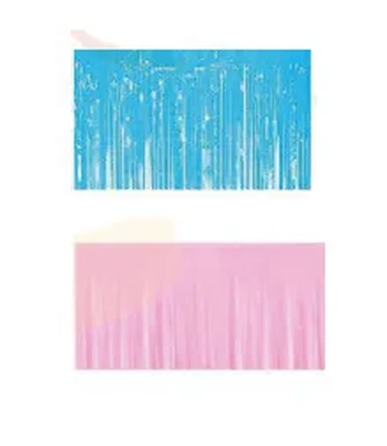 MOD-600 CORTINA BRILHANTE FOSCO AZUL/ROSA 1,5X1M