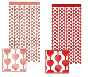 MOD-602 CORTINA METALIZADA CORACOES 2X1M
