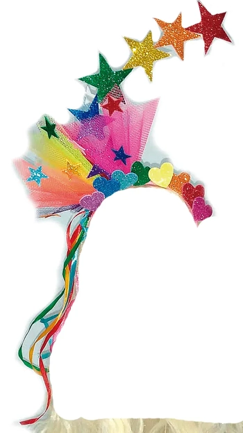 02 TIARA ESTRELA/CORACOES COLORIDOS