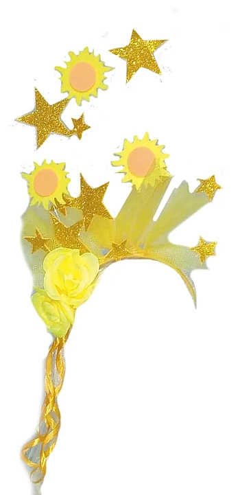 07 TIARA AMARELA FLOR/ESTRELA/SOL
