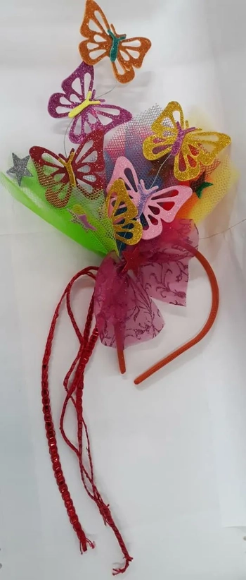 09 TIARA BORBOLETAS COLORIDAS