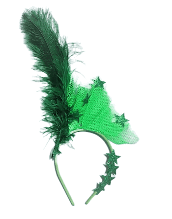 12 TIARA C/PENA ESTRELA VERDE