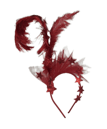 14 TIARA C/PENA VERMELHA