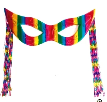 57654 MASCARA TIAZINHA C/CHICOTE  COLORIDO