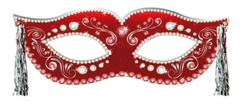 842 MASCARA C/FITILHO VERMELHO