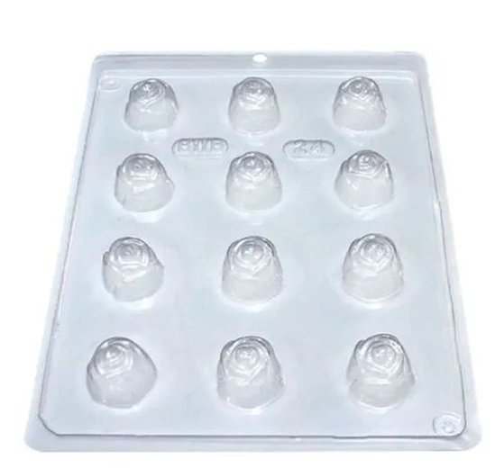 24 FORMA SIMPLES BOMBOM ROSA C/10