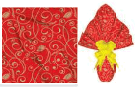 SACO EXPRESS FELIZ PASCOA ARTESANAL VERMELHO 35X35 C/25