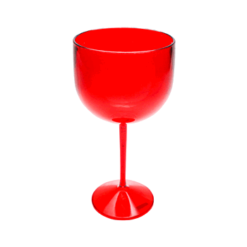 TACA GIN CRISTAL VERMELHA