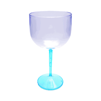TACA GIN CRISTAL BASE CRISTAL AZUL BEBE