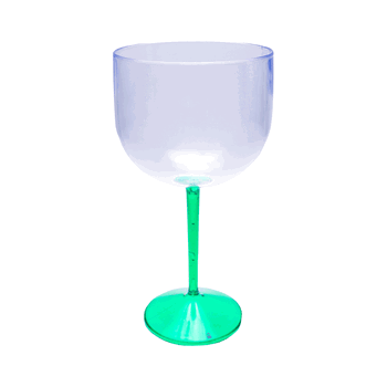 TACA GIN CRISTAL BASE CRISTAL VERDE