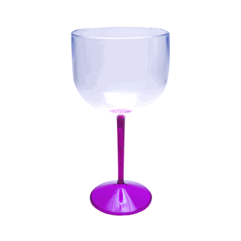 TACA GIN CRISTAL BASE CRISTAL ROXA