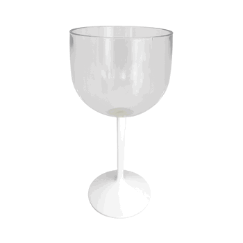 TACA GIN CRISTAL BASE SOLIDA BRANCO