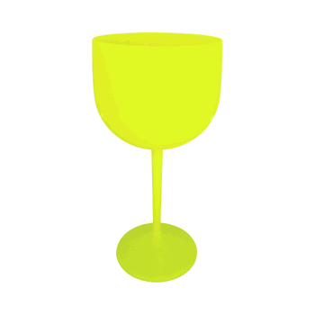 TACA GIN CRISTAL AMARELO NEON