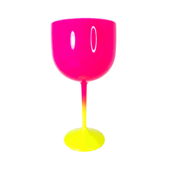 TACA GIN FLUOR AMARELO/PINK