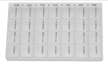 CXP-31 PORTA COMPRIMIDOS EM PLASTICO 19X4,5X3CM