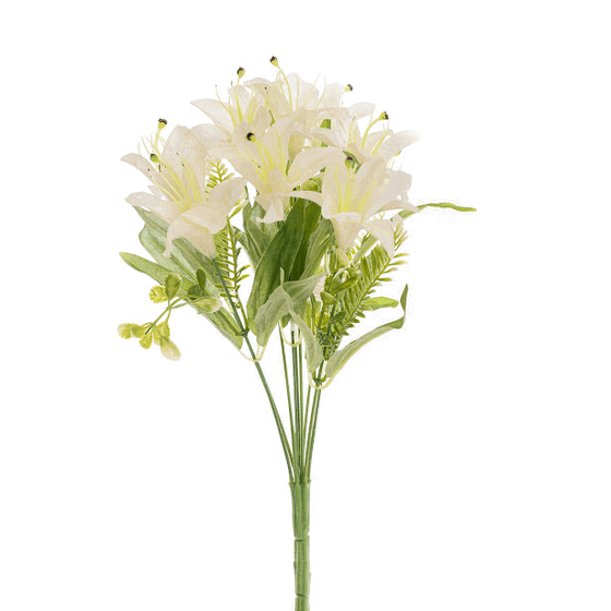 245BR BUQUE LIRIO X9 FLORES COM 40CM