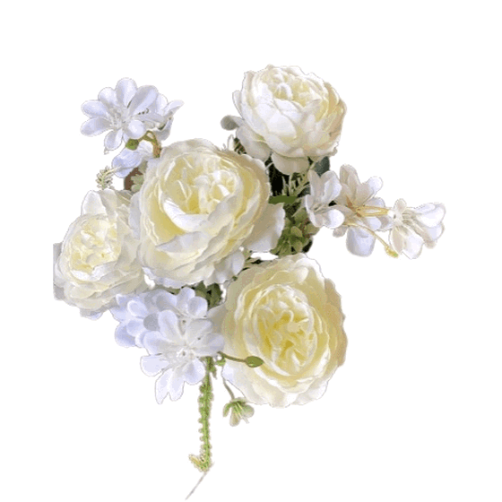 277BR BUQUE PEONIA X7 36CM ENVELHECIDA