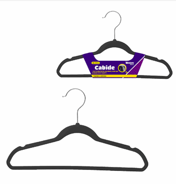 CB-725 CABIDE FLOCADO 33CM C/2PCS