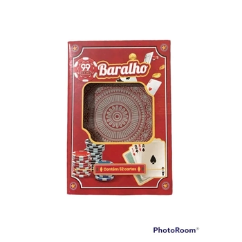 PLAY-0002 JOGO DE BARALHO EM PLASTICO C/52 CARTAS