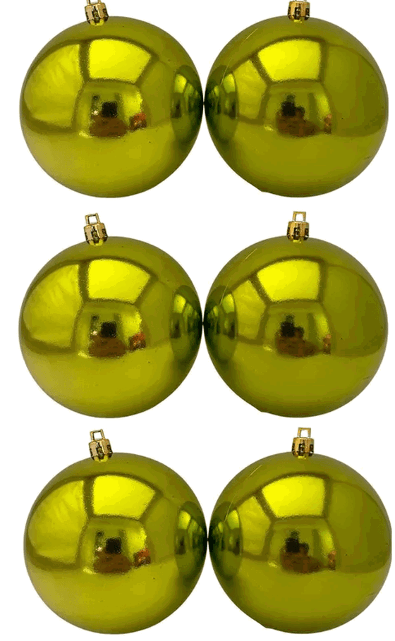 890258 BOLA DE NATAL LISA 3CM VERDE CLARO C/6