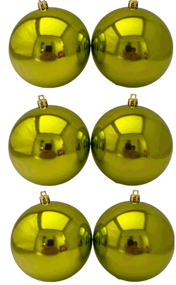 890258 BOLA DE NATAL LISA 3CM VERDE CLARO C/6