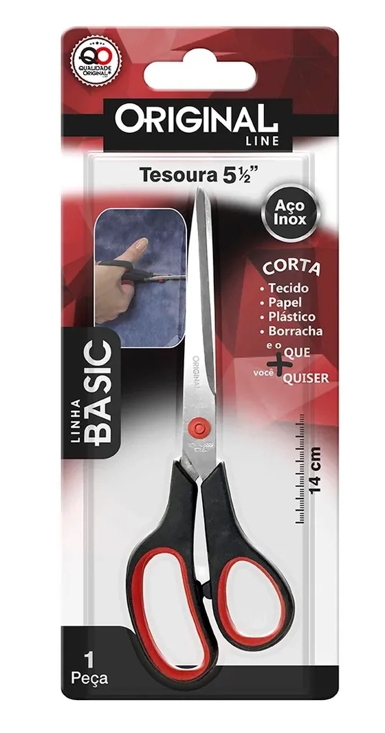 SL0083 TESOURA 5 1/2 BASIC P/CABELO