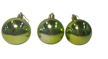 890267 BOLA DE NATAL LISA 6CM VERDE CLARO C/3
