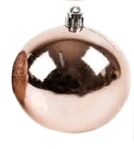 890278 BOLA DE NATAL LISA 15CM  CHAMPANHE C/1