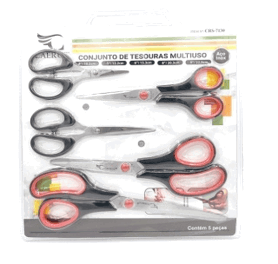 CRS-7130 TESOURA DE INOX C/PONTA FINA C/5