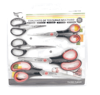 CRS-7130 TESOURA DE INOX C/PONTA FINA C/5