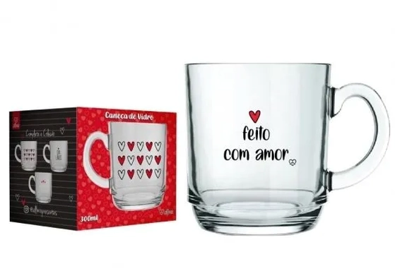 5909414 CANECA ASPEN LOVE 300 ML  FEITO COM AMOR LUVA C/1