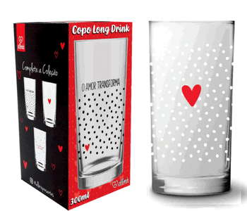 20602014 COPO MANCHESTER LOVE 300 ML - CORACAO VERMELHO LUVA